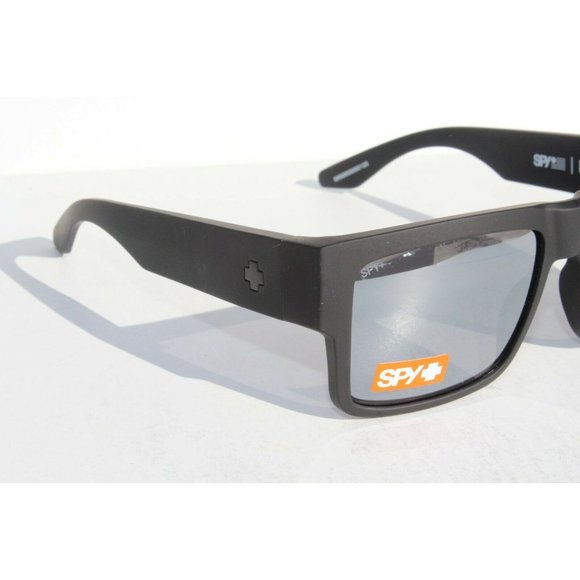 SPY OPTICS Cyrus SOSI Sunglasses Matte Black/Gray Silver Spectra Mirror NEW - Picture 4 of 8
